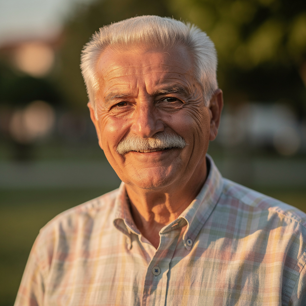 Portrait of a smiling elderly Croatian man